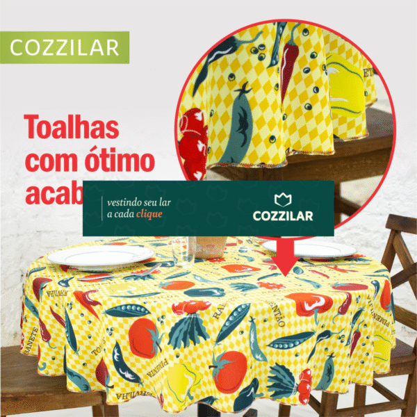 Toalha de Mesa Redonda - Modelo 2 - Imagem 3