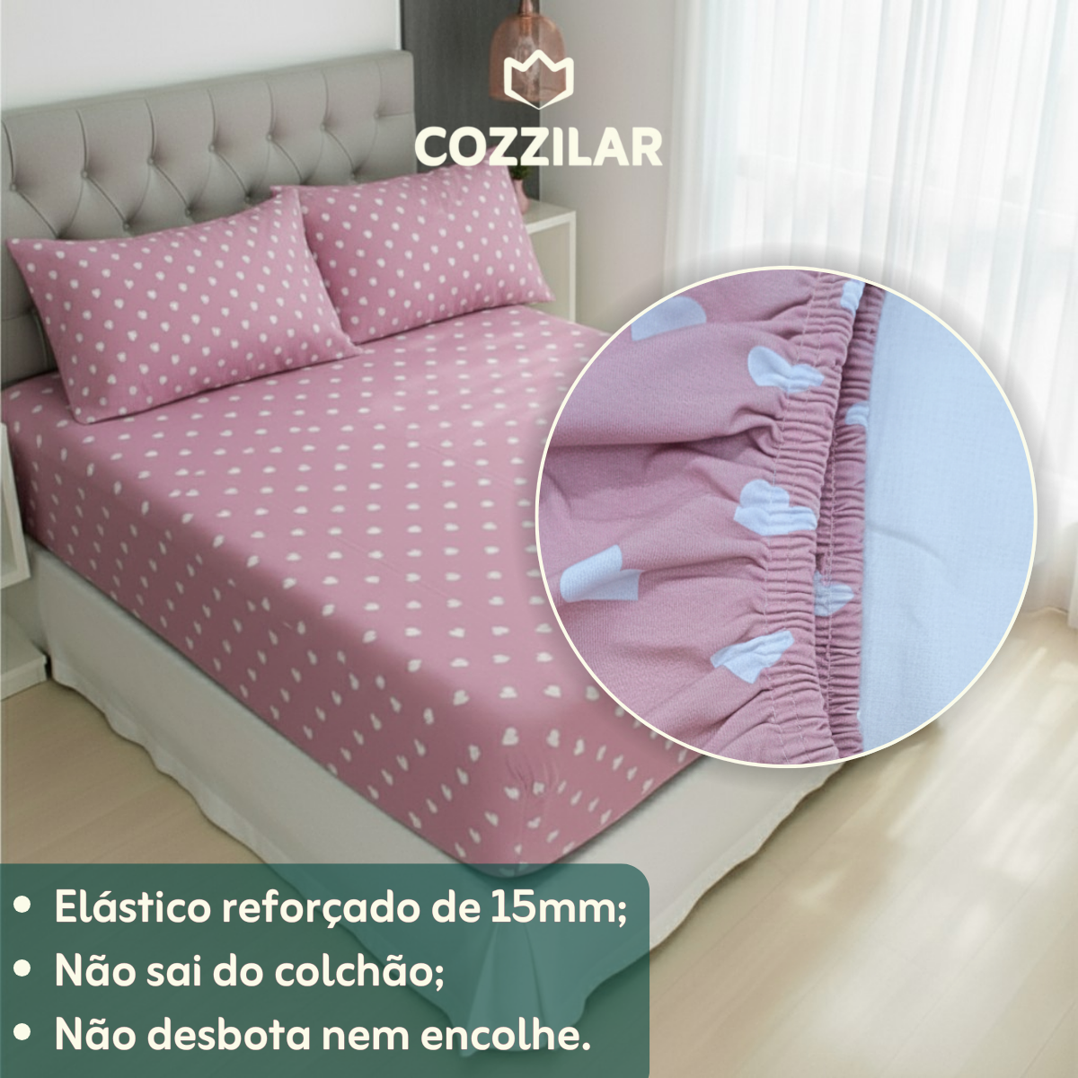 Jogo de Lençol Queen 3 Pçs - Marselha 5 Jogo de Lençol Queen 3 Pçs - Marselha - Imagem 5