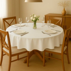 Toalha de Mesa Redonda 1,40 x 1,40 - Branco