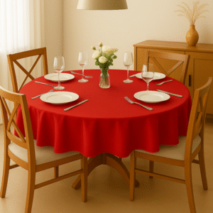 Toalha de Mesa Redonda 1,40 x 1,40 - Vermelho