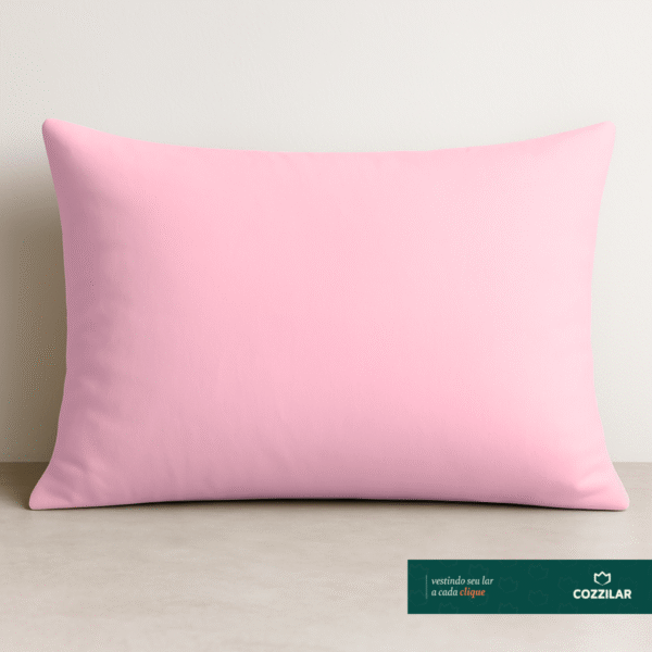 Fronha Avulsa Malha 100% Algodão - Rosa Bebê
