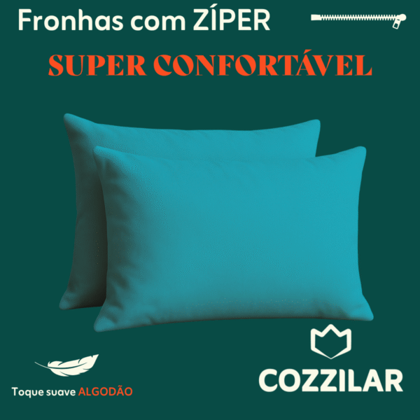 Fronha Avulsa Malha 100% Algodão - Azul Ártico - Imagem 3