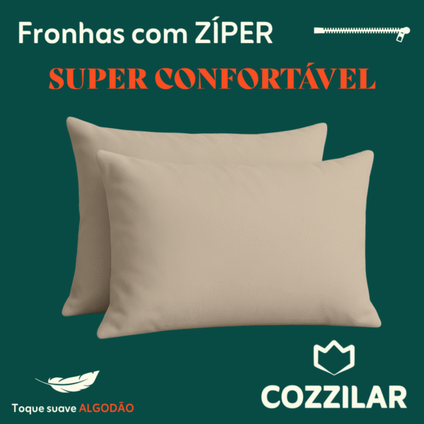 10 Fronha Avulsa Malha 100% Algodão - Bege - Imagem 2