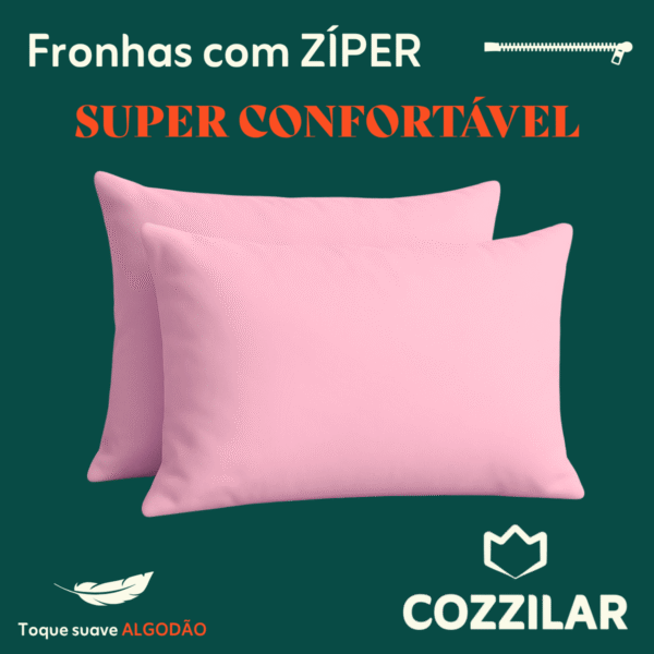 Fronha Avulsa Malha 100% Algodão - Rosa Bebê - Imagem 3