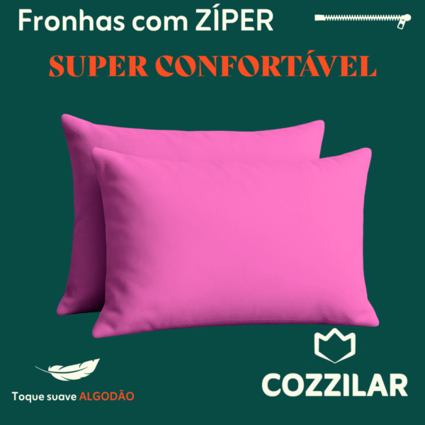 Fronha Avulsa Malha 100% Algodão - Pink - Imagem 2