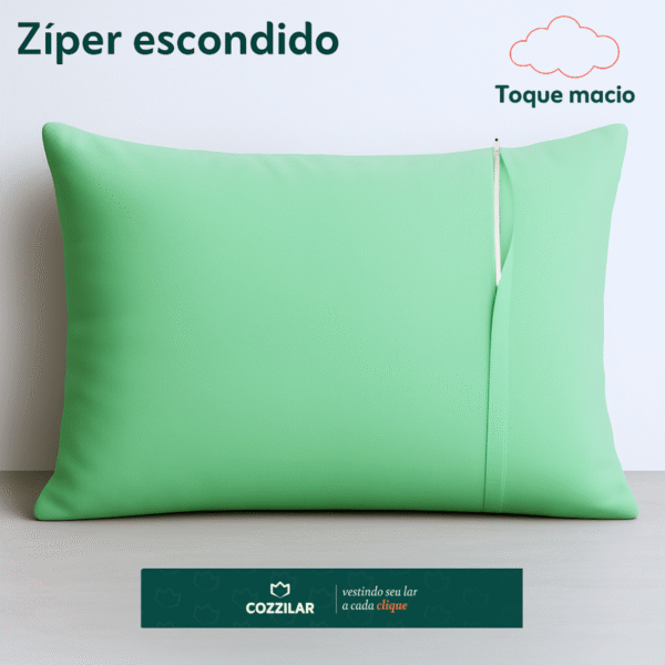 2 Fronha Avulsa Malha 100% Algodão - Verde Bebê - Imagem 3