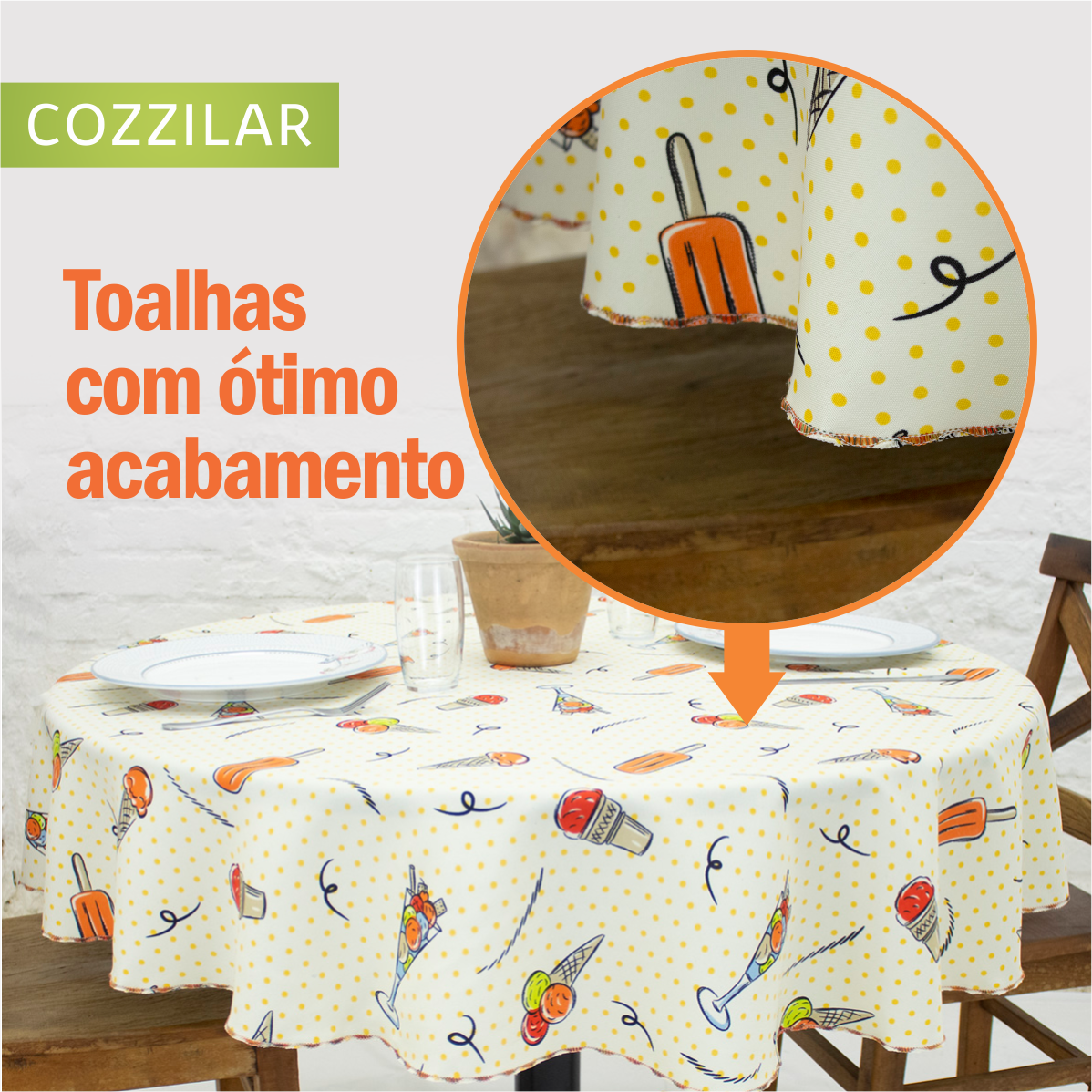 Jogo de cozinha 7 peças tergal