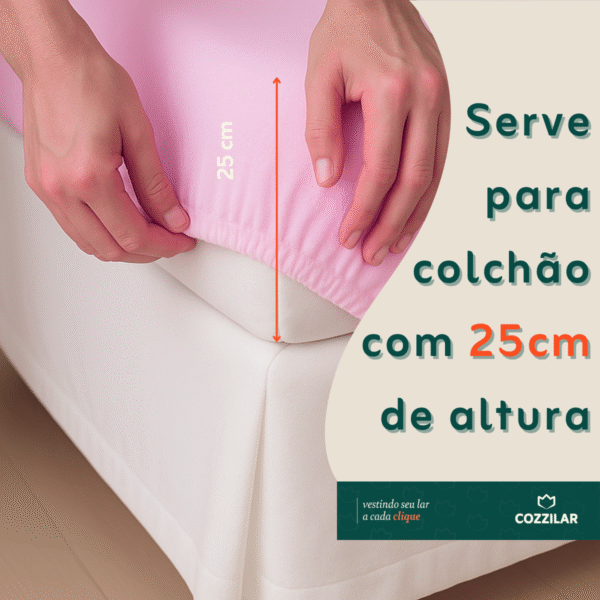 Jogo de Lençol Solteiro 2 Pçs - Rosa - Imagem 3