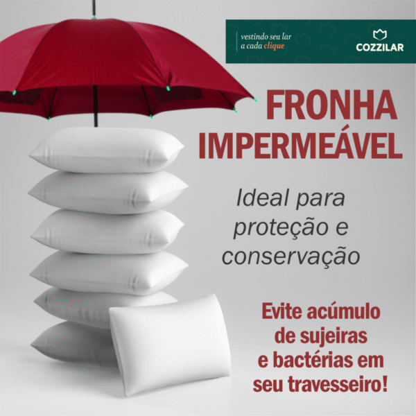 Kit 4 Capas Impermeáveis Para Travesseiro Premium – Branco - Imagem 2