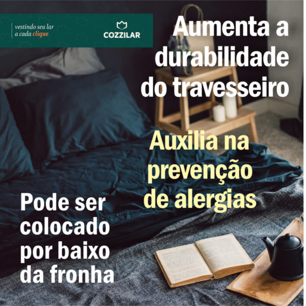 Kit 10 Capas Impermeáveis Para Travesseiro Premium – Preto - Imagem 3