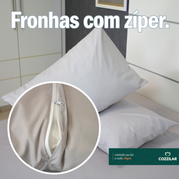 4 Fronha 200 Fios Lisa - Cinza - Imagem 3