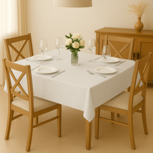 Toalha de Mesa 6 Lugares  - Branco
