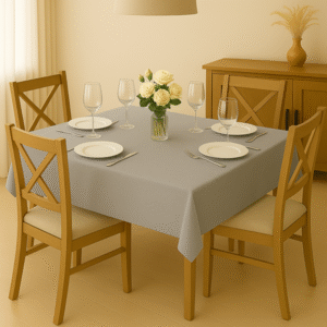 Toalha de Mesa 8 Lugares  - Cinza