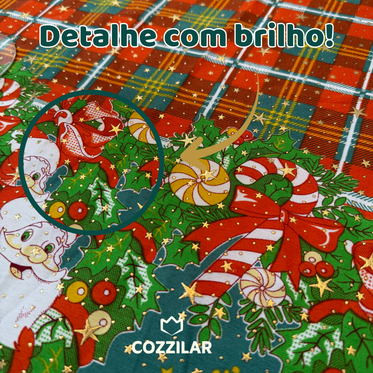 Toalha de Mesa Natal 6 Lugares - Imagem 2
