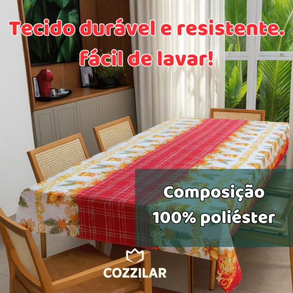 Toalha de Mesa Natal 6 Lugares - Imagem 2