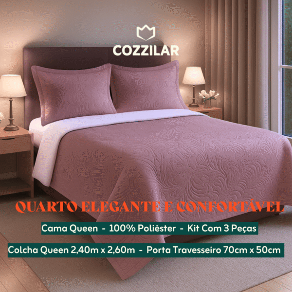 Colcha Classic - Cinza Uva - Imagem 2