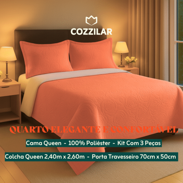 Colcha Classic - Salmão - Imagem 2