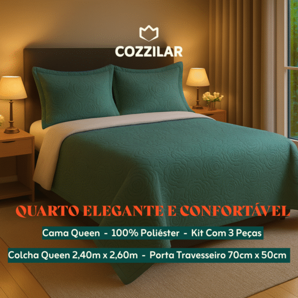 Colcha Classic - Verde Menta - Imagem 3