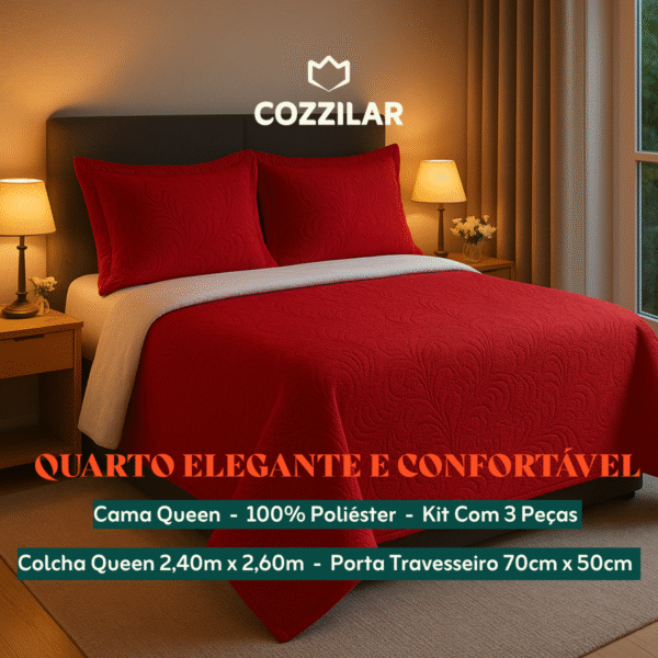 Colcha Classic - Vermelho - Imagem 2