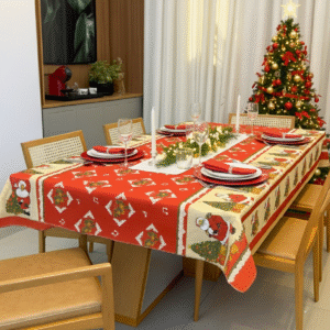 Toalha de Mesa Natal 4 Lugares Linhão